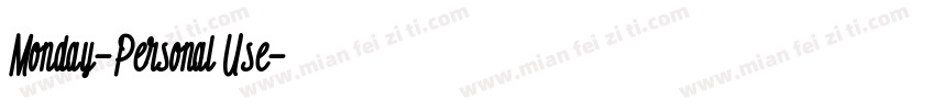 Monday-Personal Use字体转换
